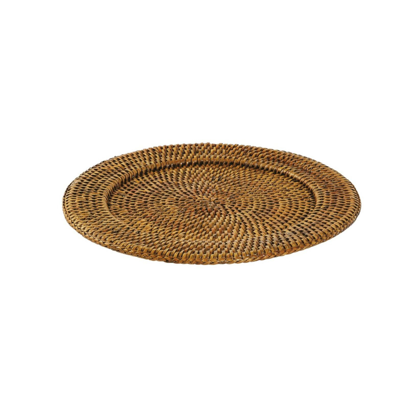 Sambonet Ratanový kulatý podkladový talíř Ø 32 cm, kolekce Radici Rattan, medově hnědá 58238-32