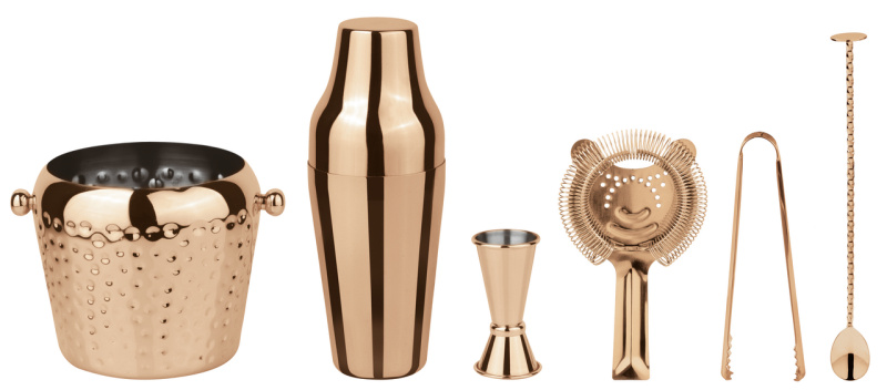 Sambonet Set na přípravu koktejlů, 6ks, měděná 41461-C6