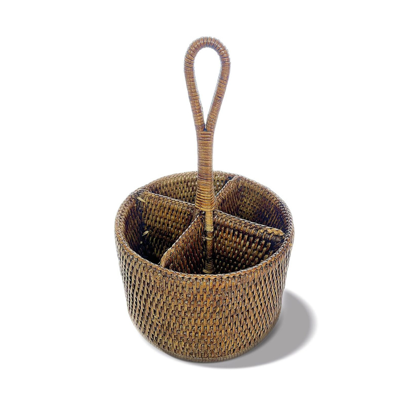 Sambonet Stojan na příbory, kolekce Radici, Ø 20 cm, výška 13 cm, medově hnědá 58237-20