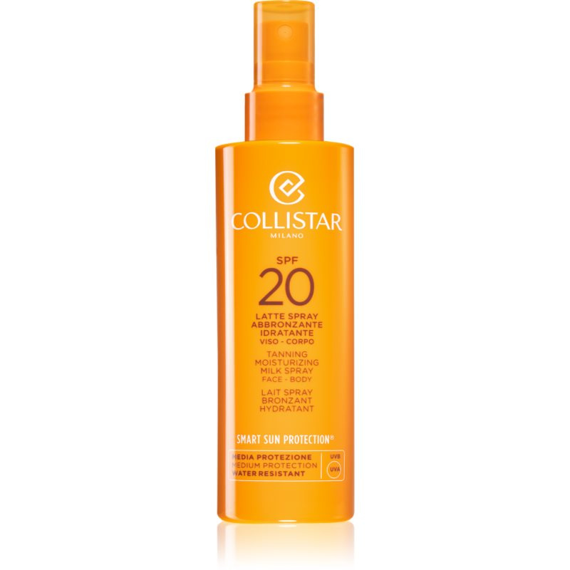 Collistar Smart Sun Protection Tanning Moisturizing Milk Spray SPF 20 ochranné mléko ve spreji SPF 20 200 ml