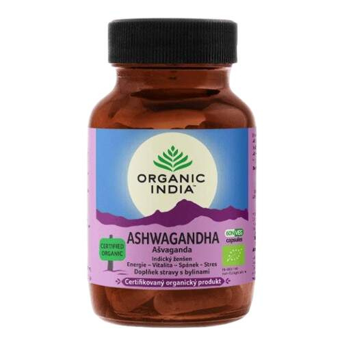 ORGANIC INDIA Ašvaganda, Organic India, 60 kapslí