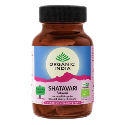 ORGANIC INDIA Šatavari, Organic India, 60 kapslí