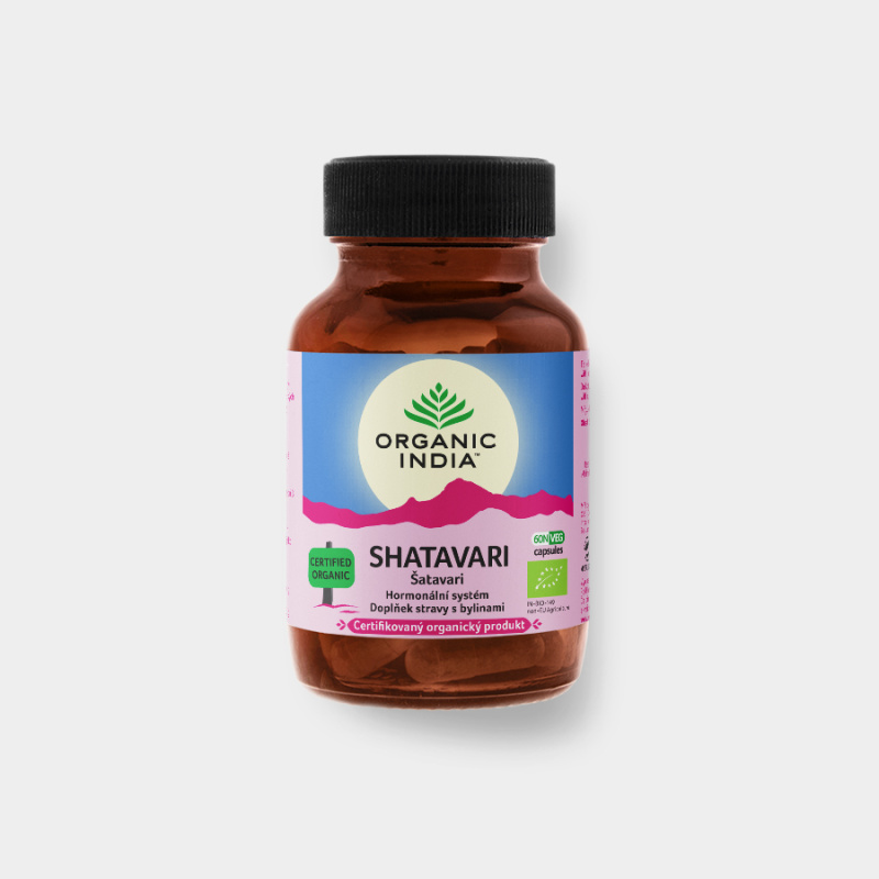 ORGANIC INDIA Šatavari, Organic India, 60 kapslí