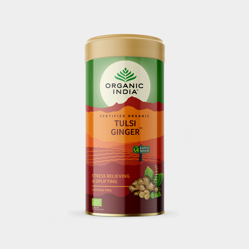 ORGANIC INDIA Tulsi Ginger BIO, plech 100 g