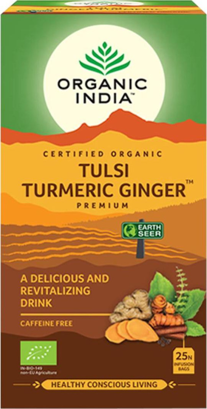 Tulsi kurkuma-zázvor BIO, 25 sáčků