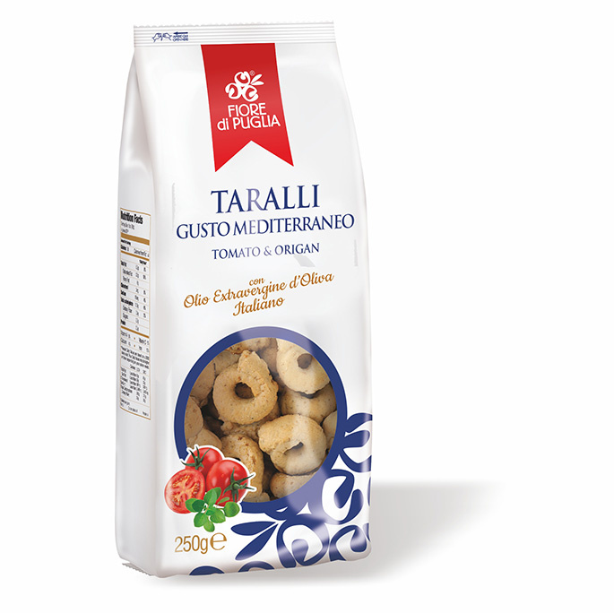 Fiore di Puglia Taralli rajče a oregáno (Mediterraneo Tomato a Oregano) 250g