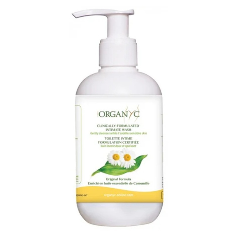 ORGANYC Sprchový gel pro citlivou pokožku a intimní hygienu s heřmánkem, 250ml