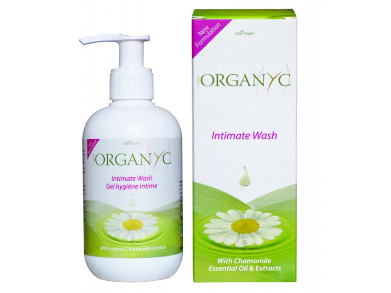 ORGANYC Sprchový gel pro citlivou pokožku a intimní hygienu s heřmánkem, 250ml