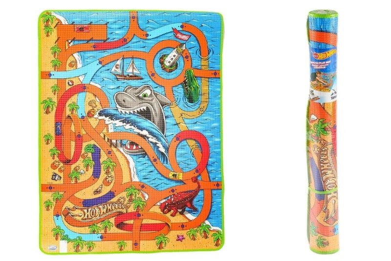 Hot Wheels podlahová hrací podložka žralok 120 × 90 cm
