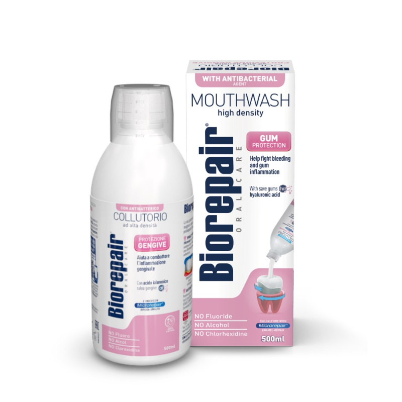 Biorepair Gum Protection Mouthwash ústní voda pro ochranu zubů a dásní 500 ml