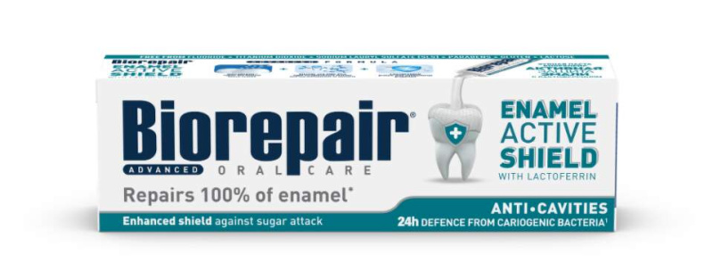 Biorepair Advanced Active Shield pasta proti zubnímu plaku a pro zdravé dásně 75 ml