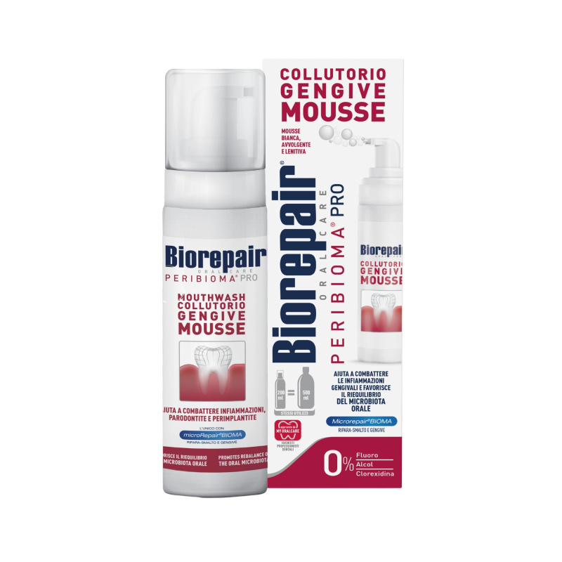 Biorepair Peribioma Mousse Mouthwash ústní voda 200 ml