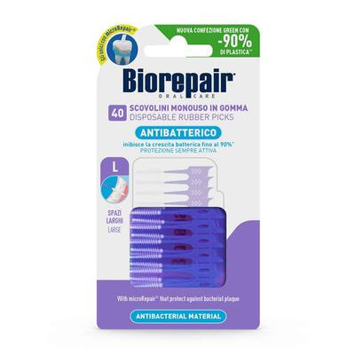 Biorepair Rubber Picks Large dentální párátka Purple 40 ks