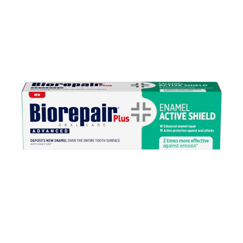 Biorepair Plus Advanced Active Shield zubní pasta chránící zubní sklovinu 75 ml