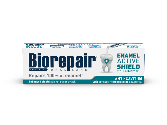 Biorepair Plus Advanced Active Shield zubní pasta chránící zubní sklovinu 75 ml