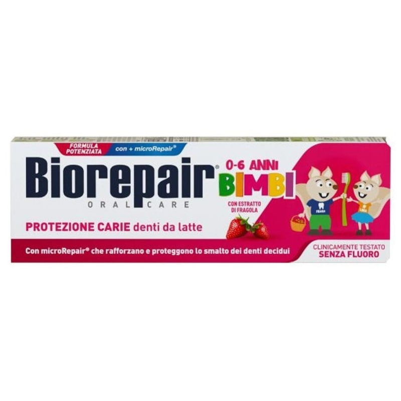 Biorepair Kids 0-6 Years zubní pasta pro děti Strawberry 50 ml