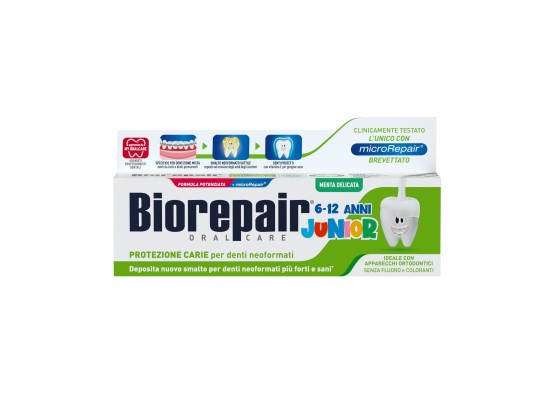 Biorepair Junior 6-12 Years zubní pasta pro děti Mint 75 ml