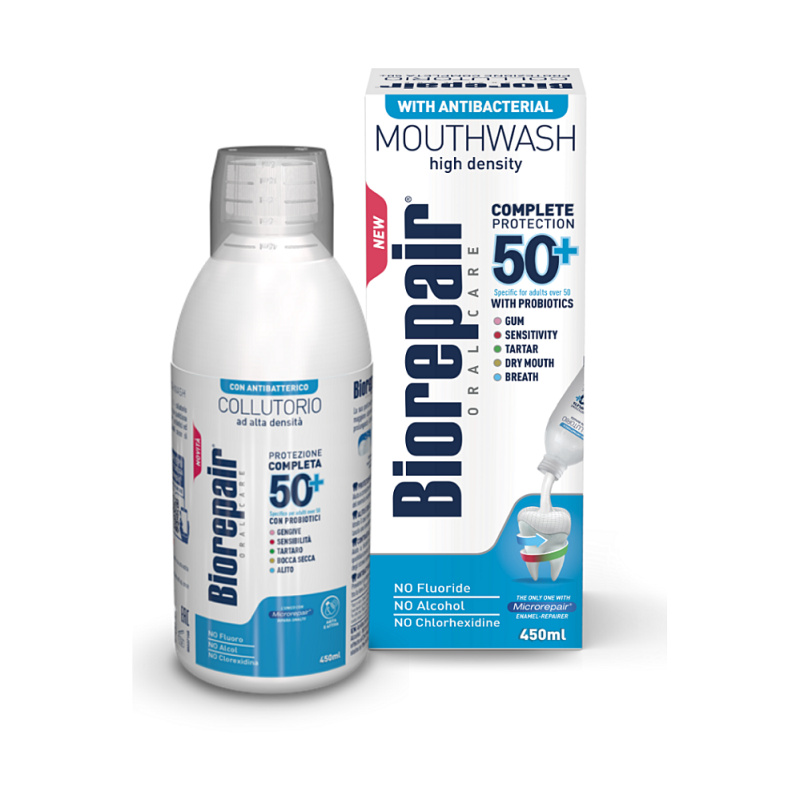 Biorepair Complete Protection 50+ ústní voda s antibakteriálním účinkem 450 ml