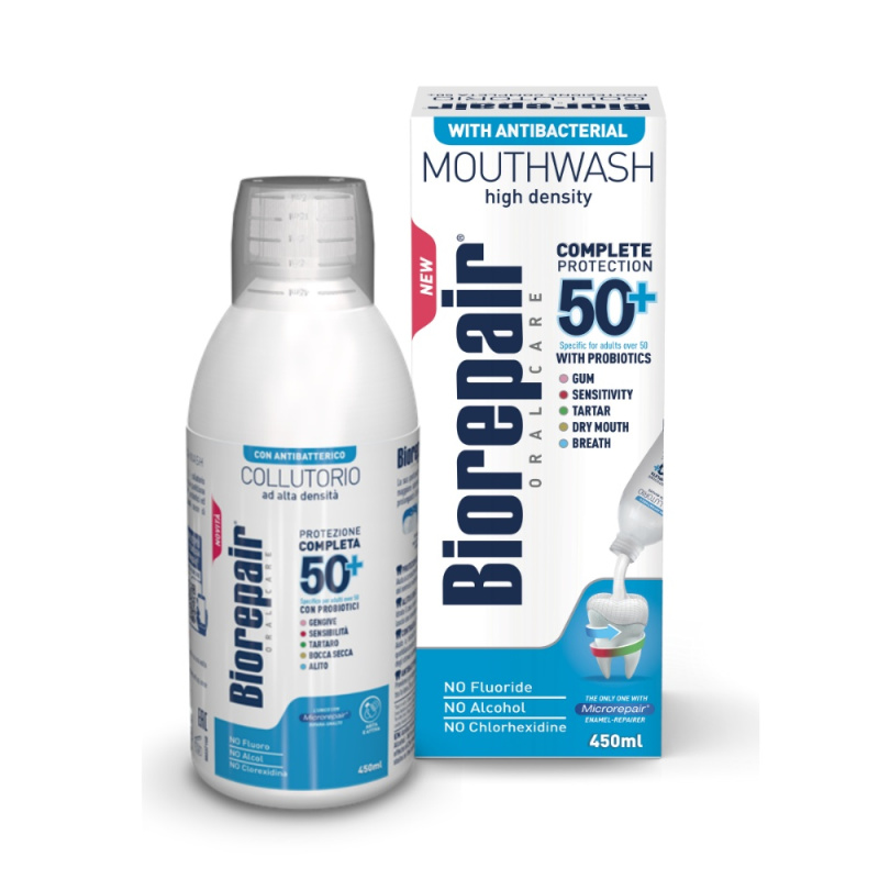 Biorepair Complete Protection 50+ ústní voda s antibakteriálním účinkem 450 ml