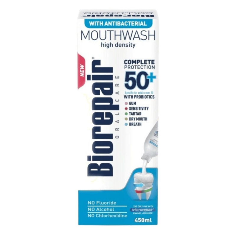 Biorepair Complete Protection 50+ ústní voda s antibakteriálním účinkem 450 ml