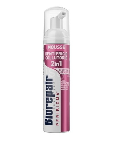 Biorepair Peribioma Gum Protection 2v1 ústní pěna 2 v 1 na čištění zubů a dásní bez kartáčku a vody na zuby 75 ml