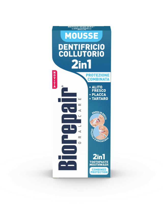 Biorepair Combined Protection 2v1 ústní pěna 2 v 1 na čištění zubů a dásní bez kartáčku a vody na zuby 75 ml