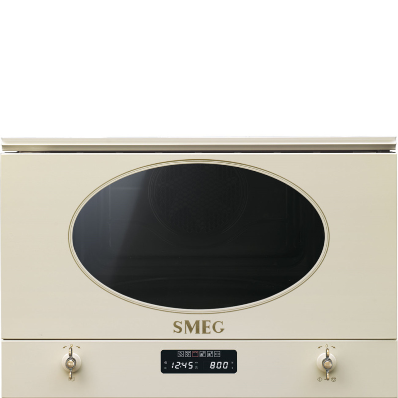 Smeg Kompaktní mikrovlnná trouba Coloniale, MP822PO, 39 cm, objem 23 l, krémová MP822PO