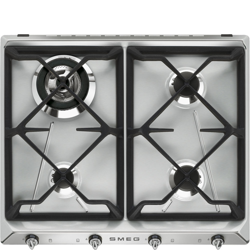 Smeg Plynová varná deska Victoria se 4 varnými zónami, 60 cm, SR964, nerezová SR964XGH