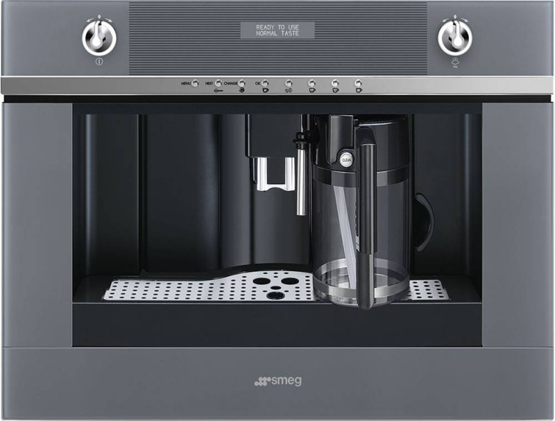 Vestavný automatický kávovar Smeg Linea CMS4101S / 45 x 60 cm (V x Š) / 1,8 l / 1350 W / 1,8 m / 15 bar / stříbrná/černá Varianta: ivi1