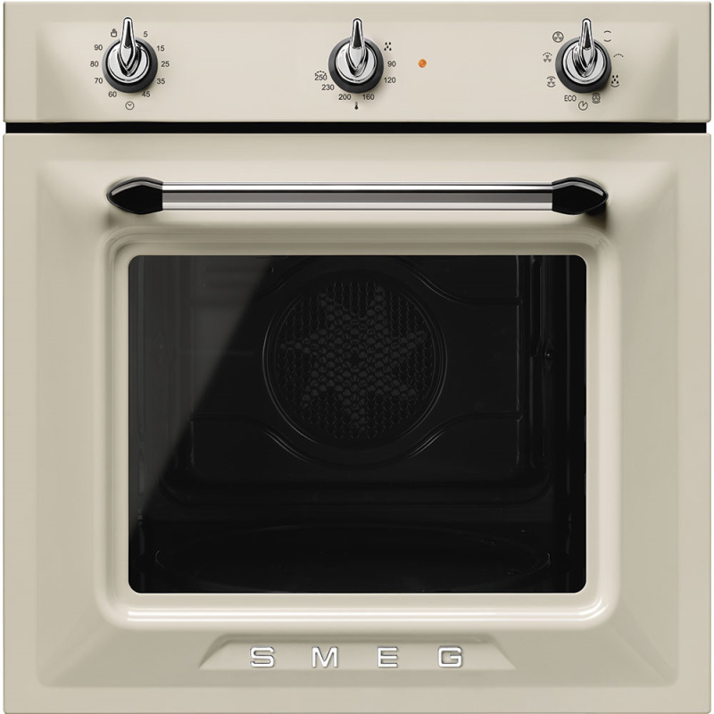 Smeg Vestavná horkovzdušná trouba Victoria SF6905, parní čistění, krémová SF6905P1