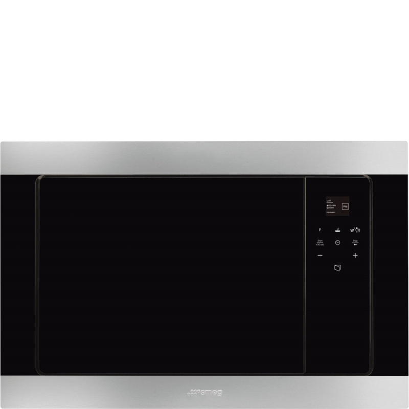 Smeg Kompaktní vestavná mikrovlnná trouba Classic, FMI320X2, 39 cm, černá FMI320X2