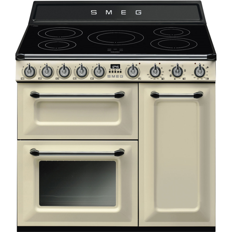 Smeg Varné centrum Victoria s indukční varnou deskou a 3 troubami, 90 x 60 cm, TR93, krémová TR93IP2