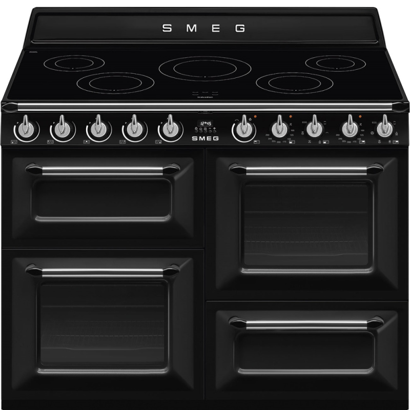 Smeg Varné centrum Victoria s indukční varnou deskou a 3 troubami, 110 x 60 cm, TR4110, černá TR4110IBL2