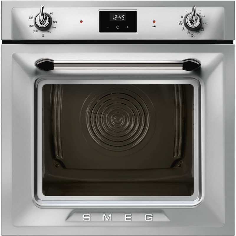 Smeg Vestavná horkovzdušná trouba Victoria SOP6900, pyrolytické čistění, nerezová SOP6900TX