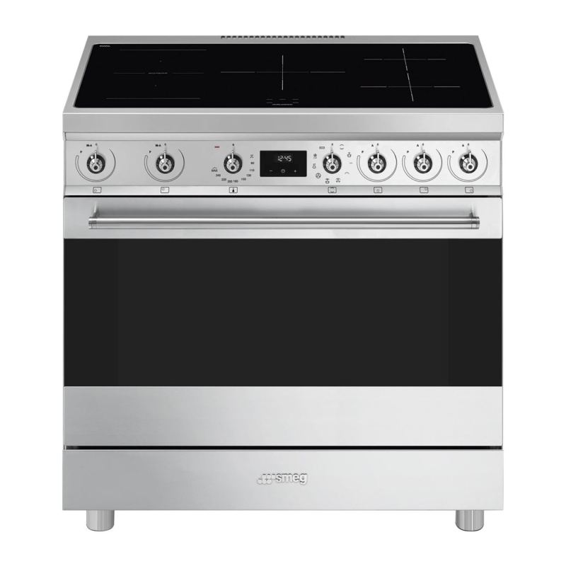 Smeg Sporák s indukční deskou a multifunkční troubou, C9IMX2, 90x60 cm, 115 l C9IMX2