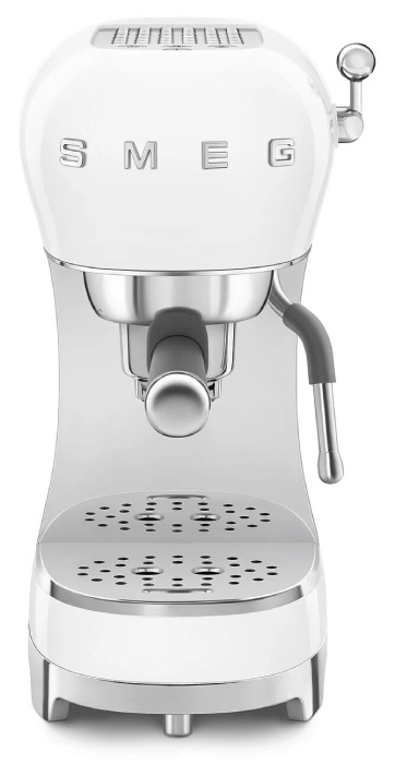 Smeg Pákový kávovar na espresso/cappucino ECF02, 50's Retro Style, bílá ECF02WHEU