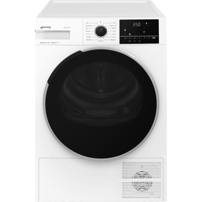 Smeg Sušička s tepelným čerpadlem DNP82SEIN, 8 kg, 15 programů, bílá DNP82SEIN