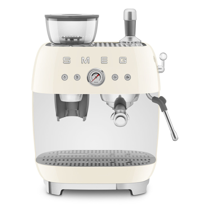 Smeg Pákový kávovar s mlýnkem EGF03, 50's Retro Style, krémová  EGF03CREU
