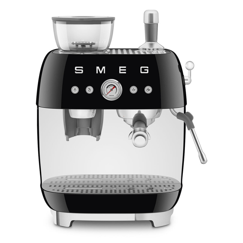 Smeg Pákový kávovar s mlýnkem EGF03, 50's Retro Style, černá  EGF03BLEU