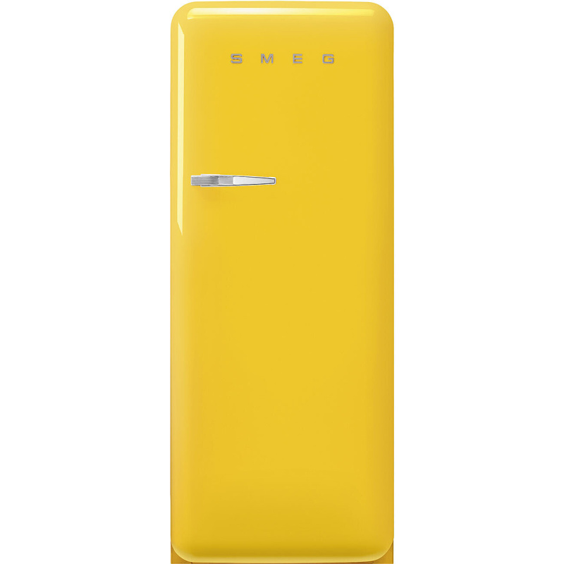 Smeg Chladnička s integrovaným mrazákem 50's Retro Styl,  244l/26l otvírání pravé, FAB28, žlutá FAB28RYW6