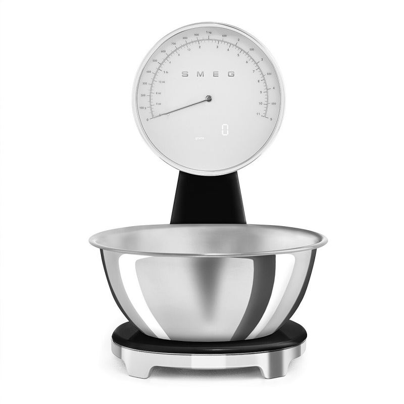 Smeg Kuchyňská váha s nerezovou miskou KSF01, černá KSF01BLWW