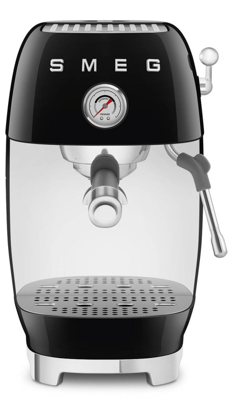Smeg Pákový kávovar 50's Retro Style s tlakoměrem, ECF03, 15 barů, černá ECF03BLEU