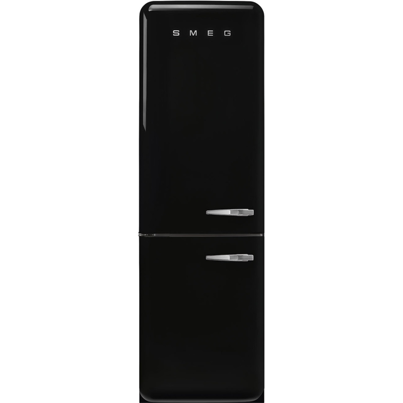 Smeg Lednice s mrazákem dole 50´s Retro Style, FAB32L, 234l/97l, levostranné otv., 196x6, černá FAB32LBL6