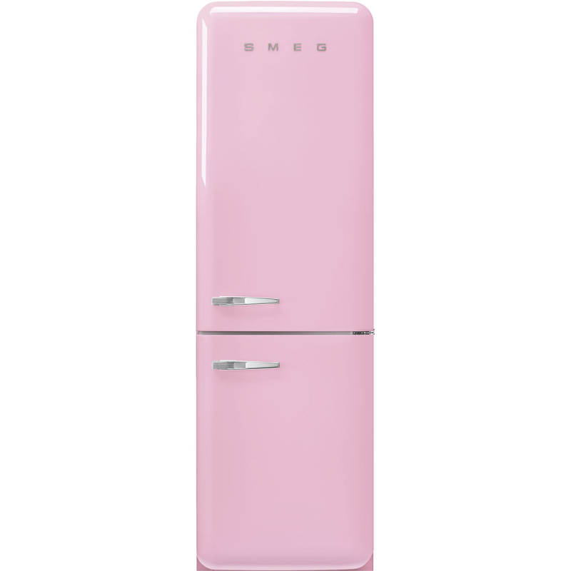 Smeg SMEG 50's RS kombinovaná lednice s mrazákem dole 234l/97l otv.pravé 196x60 cm růžová FAB32RPK6