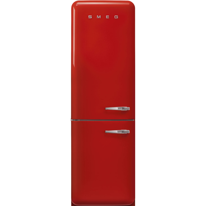 Smeg Lednice s mrazákem dole 50´s Retro Style, FAB32L, 234l/97l, levostranné otv., 196x60 cm, červená FAB32LRD6