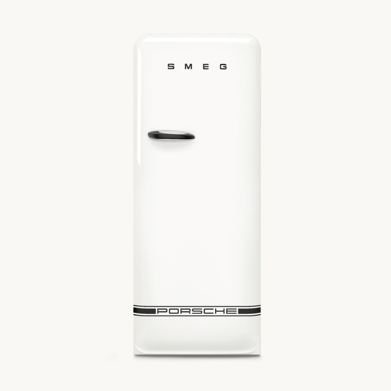 Smeg SMEG 50's RS chladnička s mrazícím boxem 244l/26l otv.pravé 153x60 cm, Porsche design, bílá FAB28RDPCW6EU