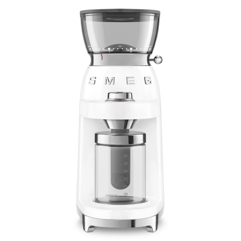 Smeg Mlýnek na kávu 50's Retro, CGF03, bílá CGF03WHEU