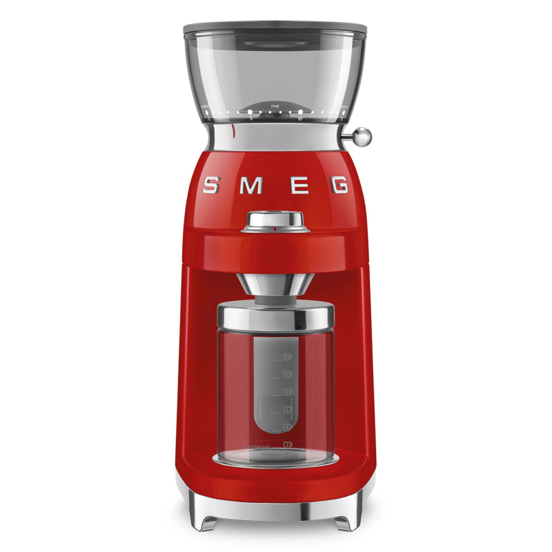 Smeg Mlýnek na kávu 50's Retro, CGF03, červená CGF03RDEU