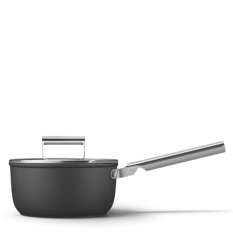Smeg Rendlík s dlouhou rukojetí a nepřilnavým keramickým povrchem, ∅ 20 cm, matná černá SPF2012BLM