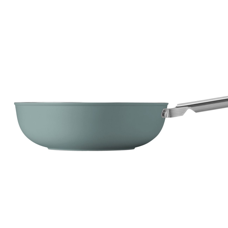 Smeg Pánev Wok s keramickým nepřilnavým povrchem, ∅ 30 cm, matná zelená WOF3002EGM